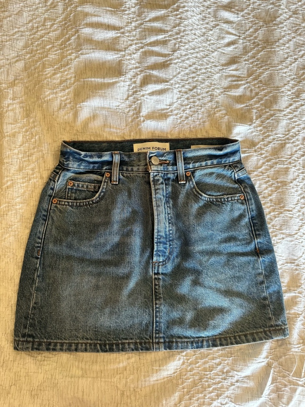 Aritzia Denim Mini Skirt in Faded Blue